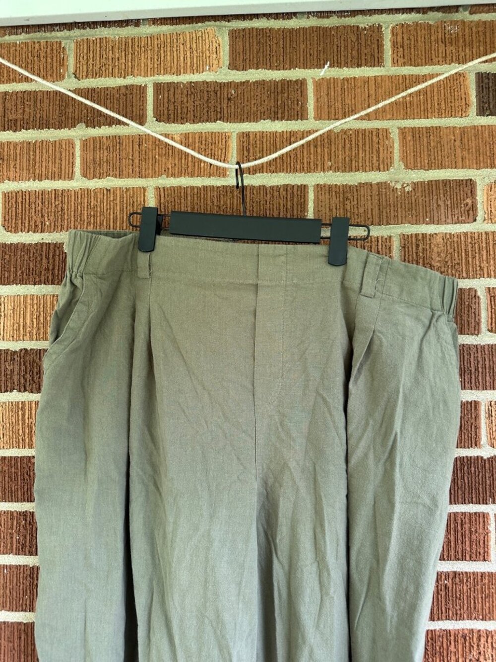 Halara High Waisted Wide Leg Flowy Pants Green Size 2X Casual Pocket Pants - Picture 4 of 11